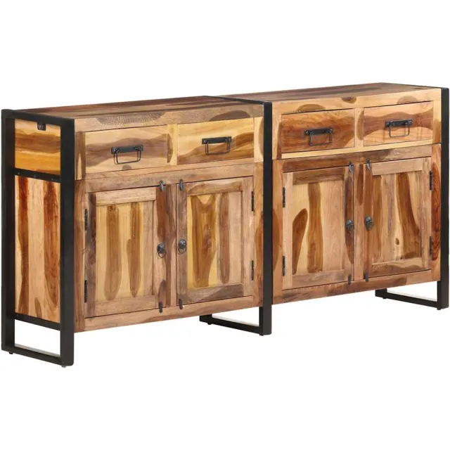 vidaXL Dressoir 172x35x80 cm acaciahout met honingkleurige afwerking Bruin