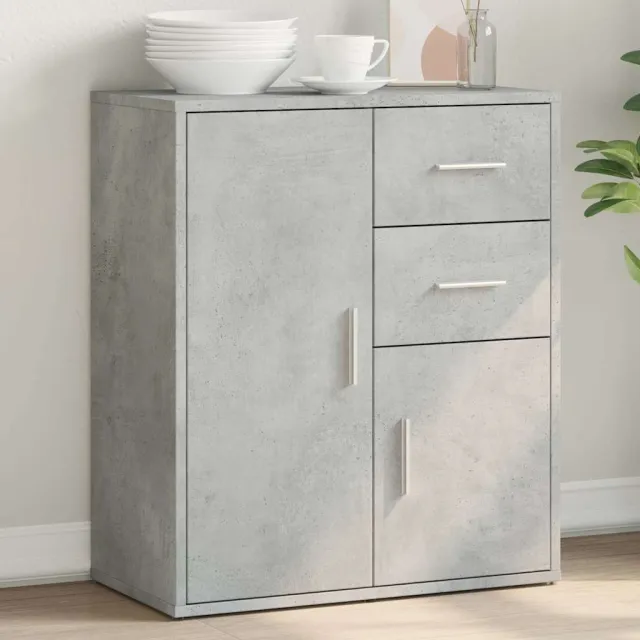 vidaXL Dressoir 60x31x70 cm bewerkt hout betongrijs grijs, foto 2