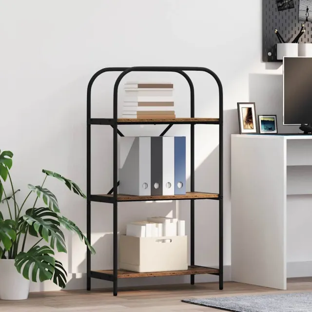vidaXL Boekenkast 3-laags 60 x 30 x 109 cm Bewerkt hout Oudhout bruin, foto 2