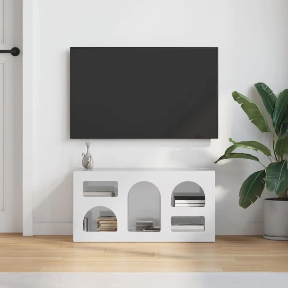 vidaXL TV-kast ELST 80 x 35 x 40 cm Hoogglans wit Bewerkt hout, foto 3
