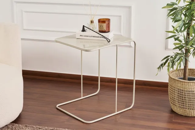 Skye Decor , Bijzettafel, Shb-011-B, Metaal, Taupe, 47 x 57 x 46 cm
