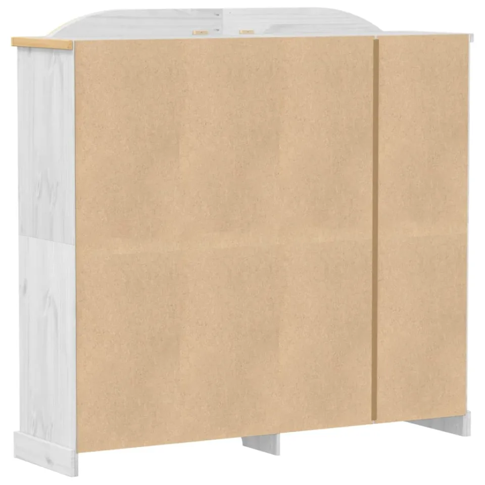vidaXL Kledingkast Corona wit 194x52x186 cm massief grenenhout, foto 4