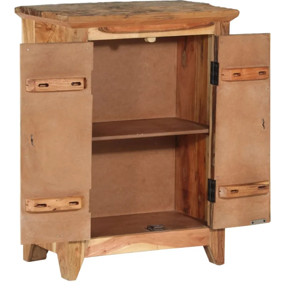 vidaXL Dressoir 55x33x75 cm massief acaciahout en gerecycled hout bruin, foto 3