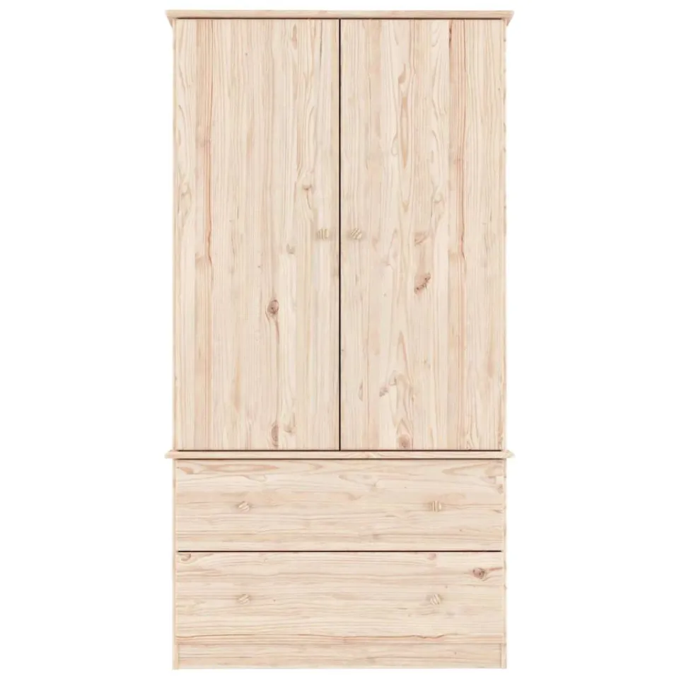 vidaXL Kledingkast ALTA 90x55x170 cm massief grenenhout bruin, foto 4