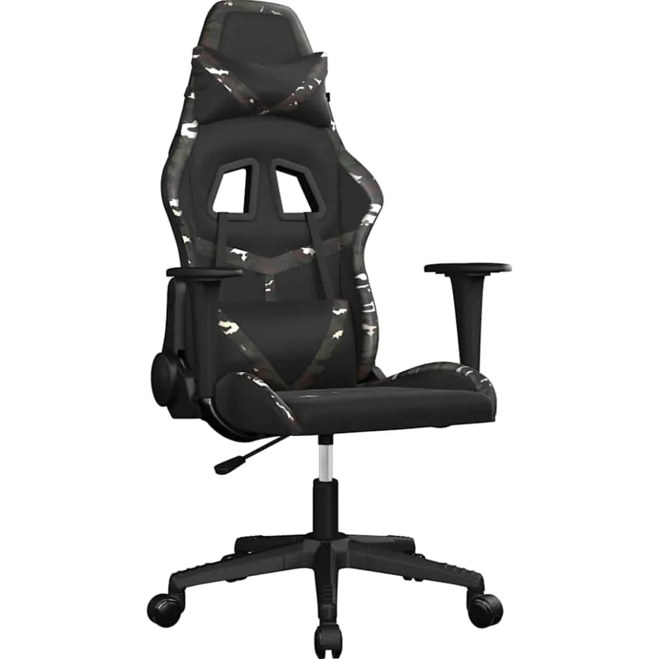 vidaXL Gamestoel kunstleer zwart en camouflage, foto 3