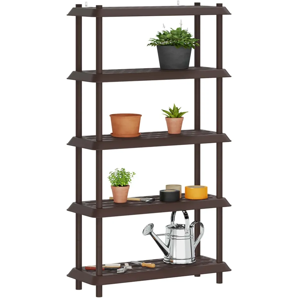 vidaXL Plankenunit 5-laags 100 x 40 x 177 cm PP Bruin