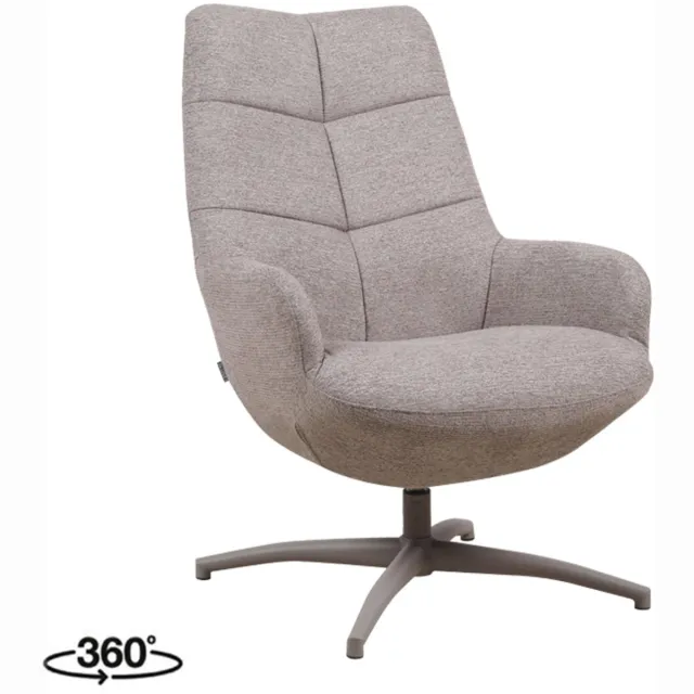 LABEL51 Winston Fauteuil - Bruin - Stof - One Size