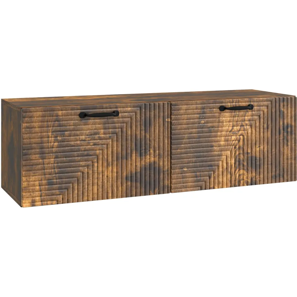 vidaXL Wandbeugel TV-kast Gerookt eiken 98 x 31 x 30 cm Bewerkt hout, foto 3
