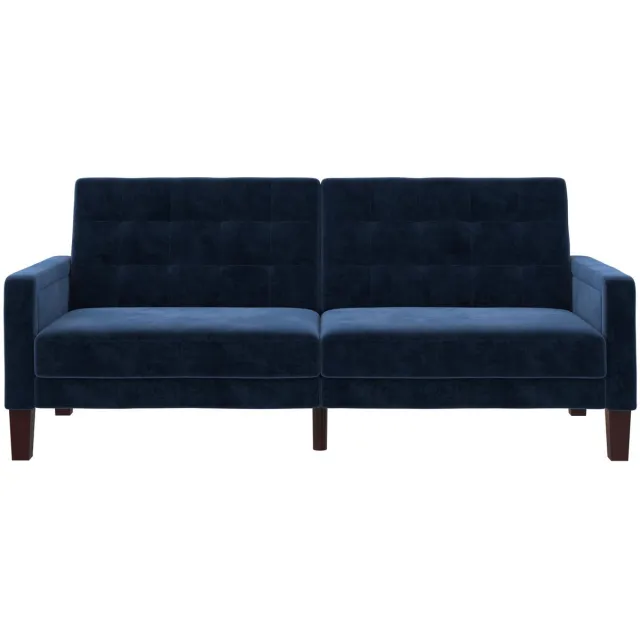 Notio Living Porter-Slaapbank - 3-zits - Blauw Fluweel