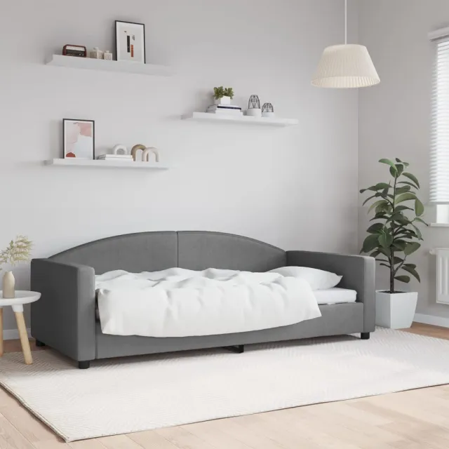 vidaXL Slaapbank 90x190 cm stof donkergrijs grijs