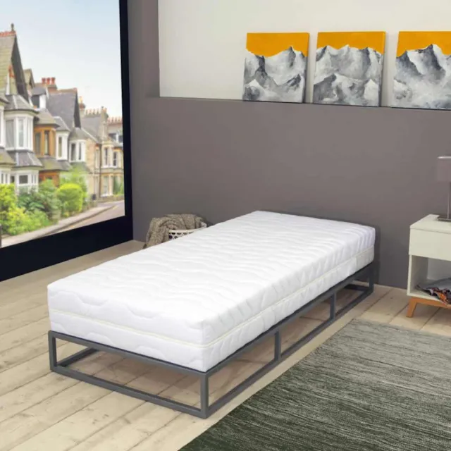 vidaXL Matras 7 Zone 20 cm pocketvering H2 90x200 cm Wit
