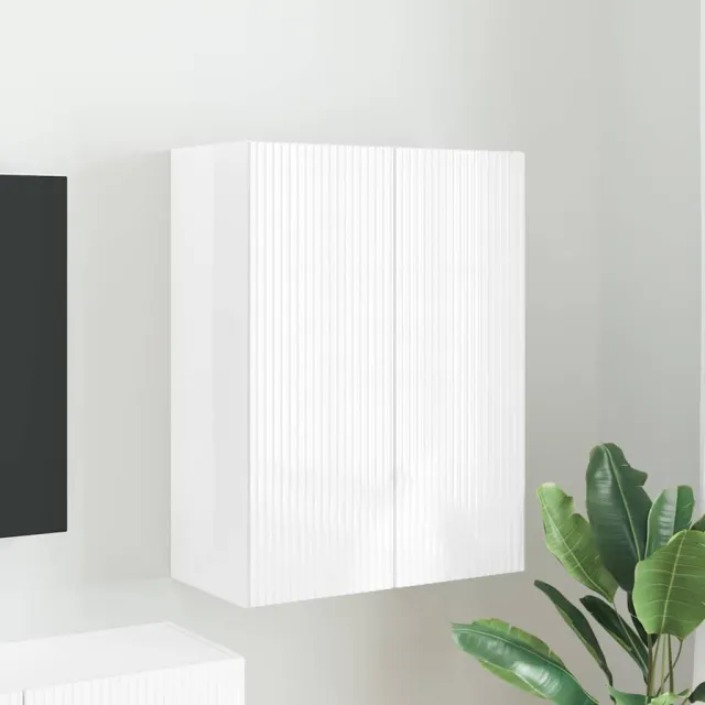 vidaXL TV-wandkast 59,5 x 31 x 80 cm Hoogglans wit Bewerkt hout, foto 2