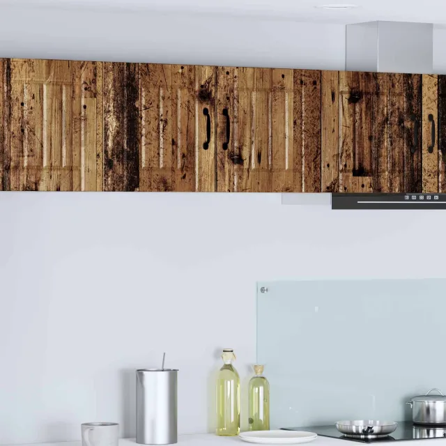 vidaXL Wandkast LUCCA Oud hout 80 x 31 x 40 cm Bewerkt hout Bruin
