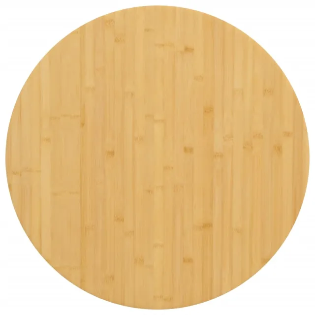 vidaXL Tafelblad Ø 90x2,5 cm bamboe Bruin