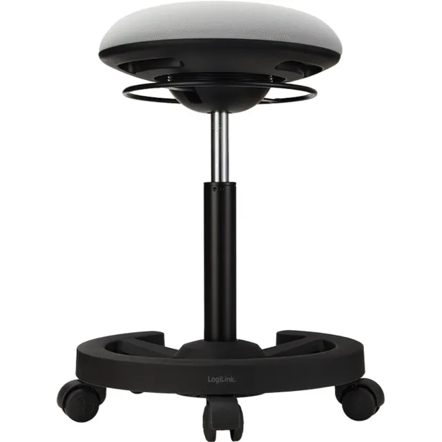 LOGILINK Profe LOGILINK Professional Ergonomische bureaustoel, hoogte 55–73 cm, 360° draaibaar, verstelbaar, draagvermogen tot 136 kg, zwart en grijs ZWART/GRIJS