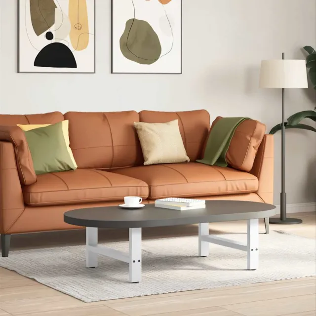 vidaXL Salontafelpoten 2 st 70x(30-31) cm staal wit