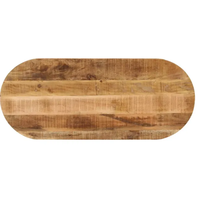 vidaXL Tafelblad ovaal 90x40x3,8 cm massief ruw mangohout Bruin