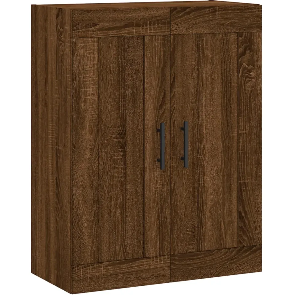 vidaXL Wandkast 69,5x34x90 cm bewerkt hout bruin eikenkleur