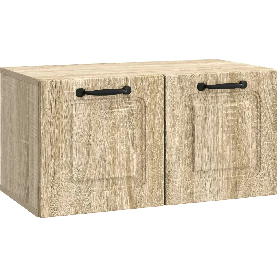 vidaXL Wandbeugel TV-kast Sonoma Eiken 59,5 x 31 x 30 cm Bewerkt hout Bruin