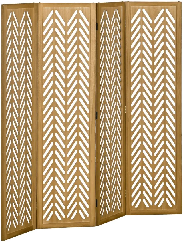 Homcom kamerverdeler - paulowniahout - 160x170x1,7cm - bruin