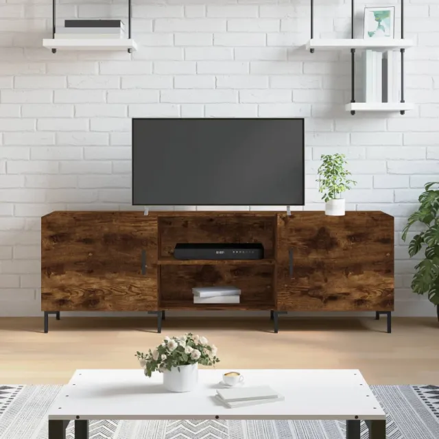 vidaXL Tv-meubel 150x30x50 cm bewerkt hout gerookt eikenkleurig, foto 2