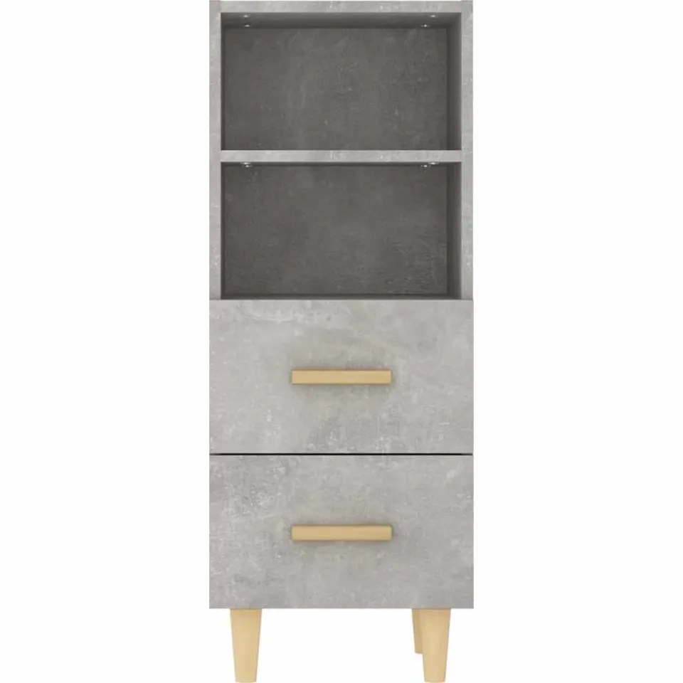 vidaXL Dressoir 34,5x34x90 cm bewerkt hout betongrijs grijs, foto 3