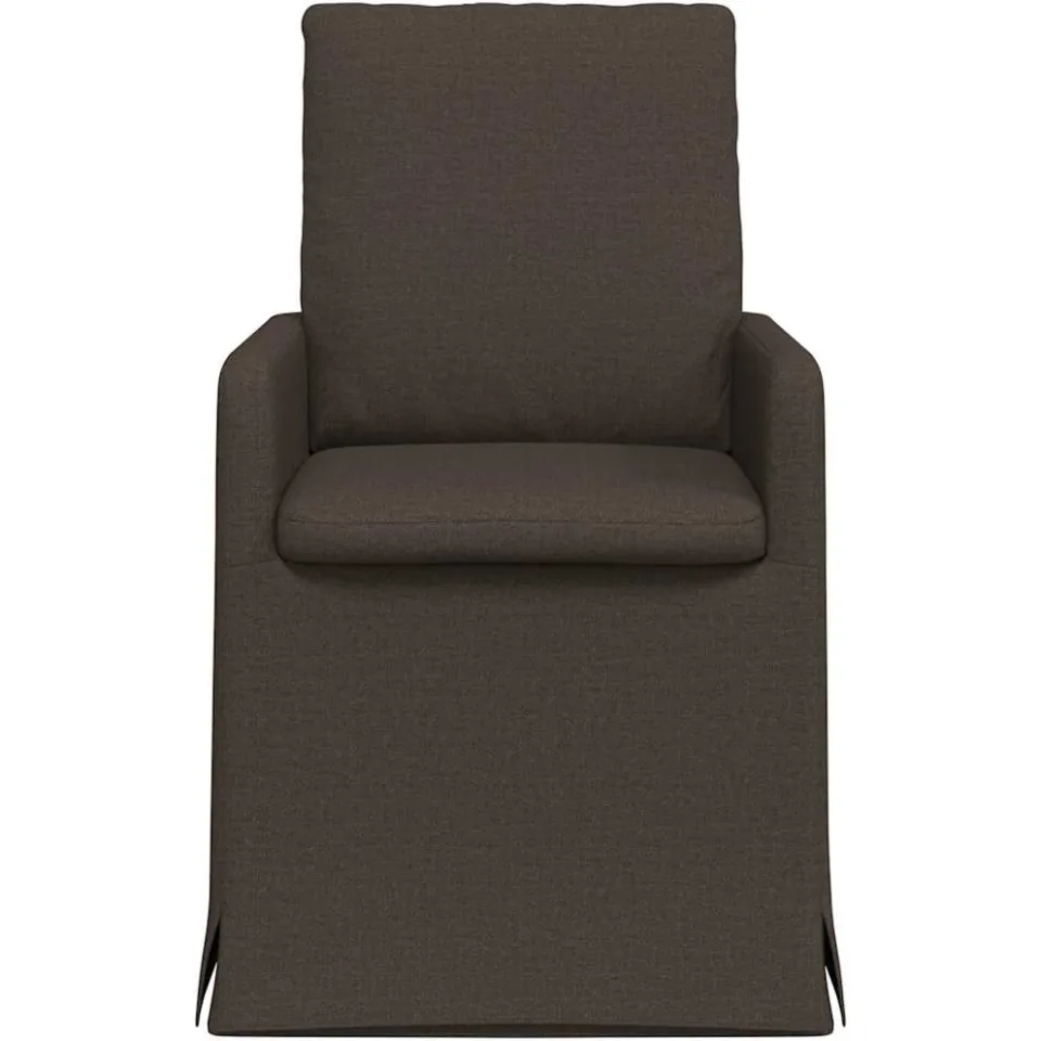 vidaXL Eettafelstoelen 2 st Linnen Donkergrijs 57 x 67 x 98 cm groen, foto 4