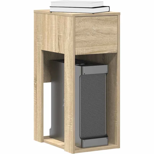 vidaXL Computertorenstandaard met lade 30x44x74 cm sonoma eikenkleurig Bruin
