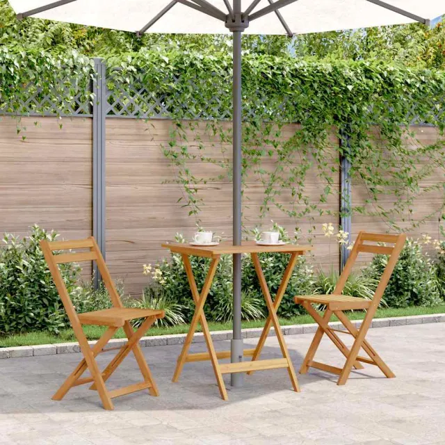 vidaXL Tuintafel inklapbaar 60x60x75 cm massief acaciahout bruin, foto 2