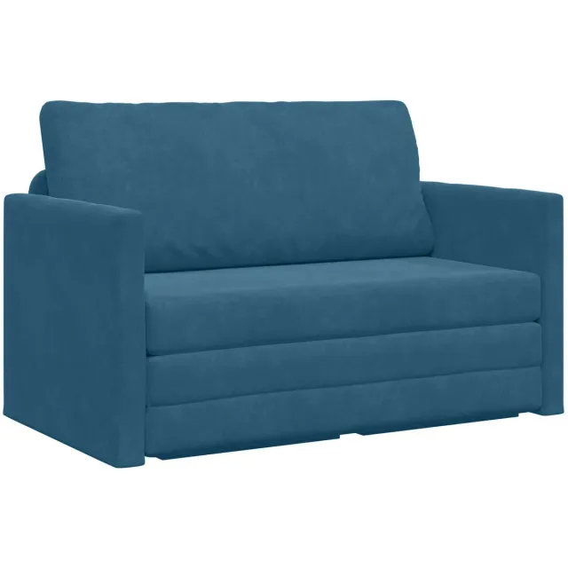GranMaison Slaapbank - Uitklapbaar - Slaapstoel - Logeerbed - Zetelbed - Slaapfauteuil - Vouwbed - 2 persoons - Zeer comfortabel - Blauw
