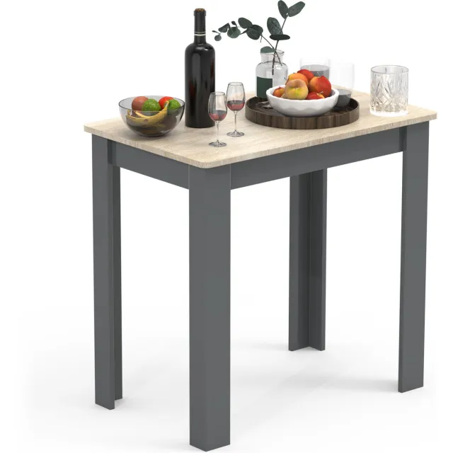 Vcm Houten eettafel Keukentafel Esal 80 x 50 cm eik antraciet / honing