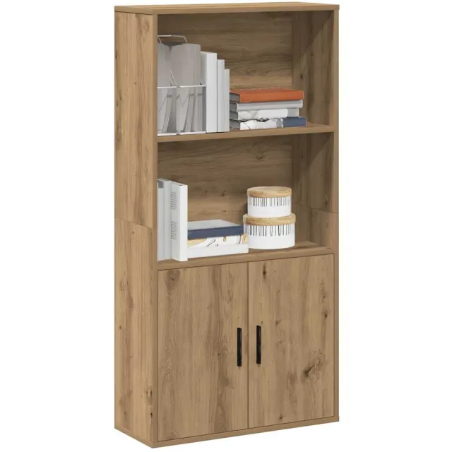 vidaXL Boekenkast 60x24x120 cm bewerkt hout artisanaal eikenkleurig, foto 2