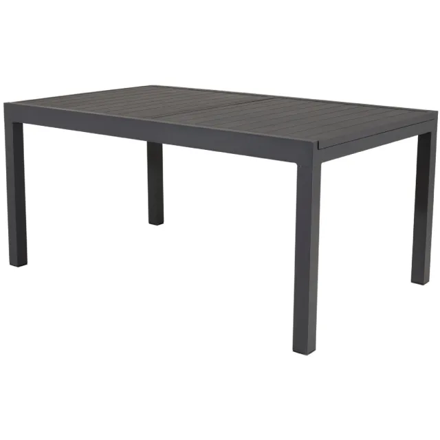 Nest of Nora Uitschuifbare aluminium tuintafel - Rechthoekig - Zwart