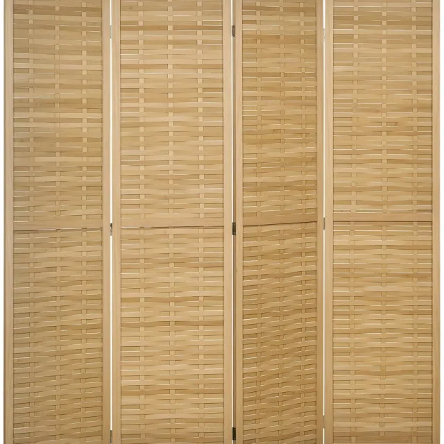 Homcom Kamerscherm - Bamboehout - 160x1,8x170 cm - Natuurlijk hout