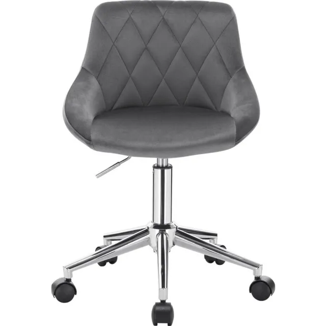 Saphly Werkkruk Donkergrijs - Verstelbaar, Velvet en Ergonomisch - Voor Eetkamer, Keuken en Woonkamer