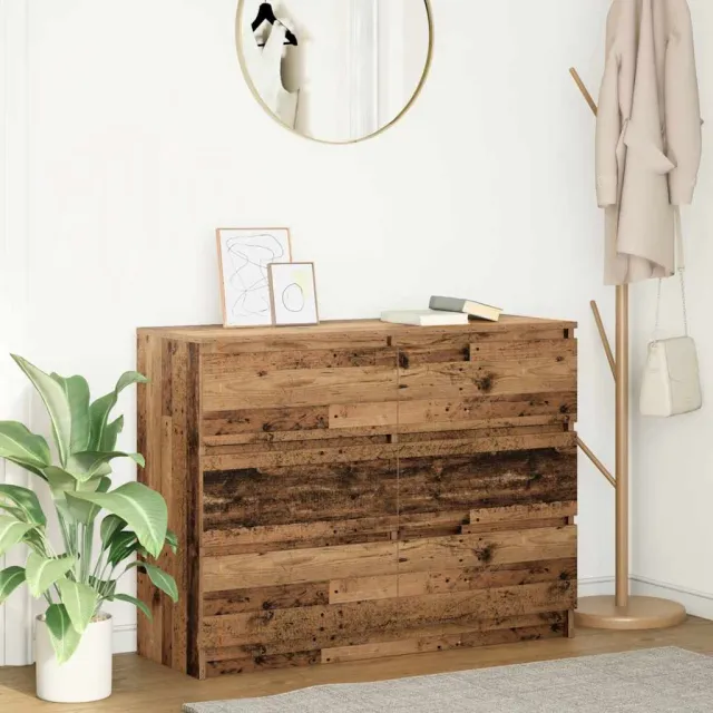 vidaXL Dressoir 100x35x76 cm spaanplaat oud hout bruin, foto 2