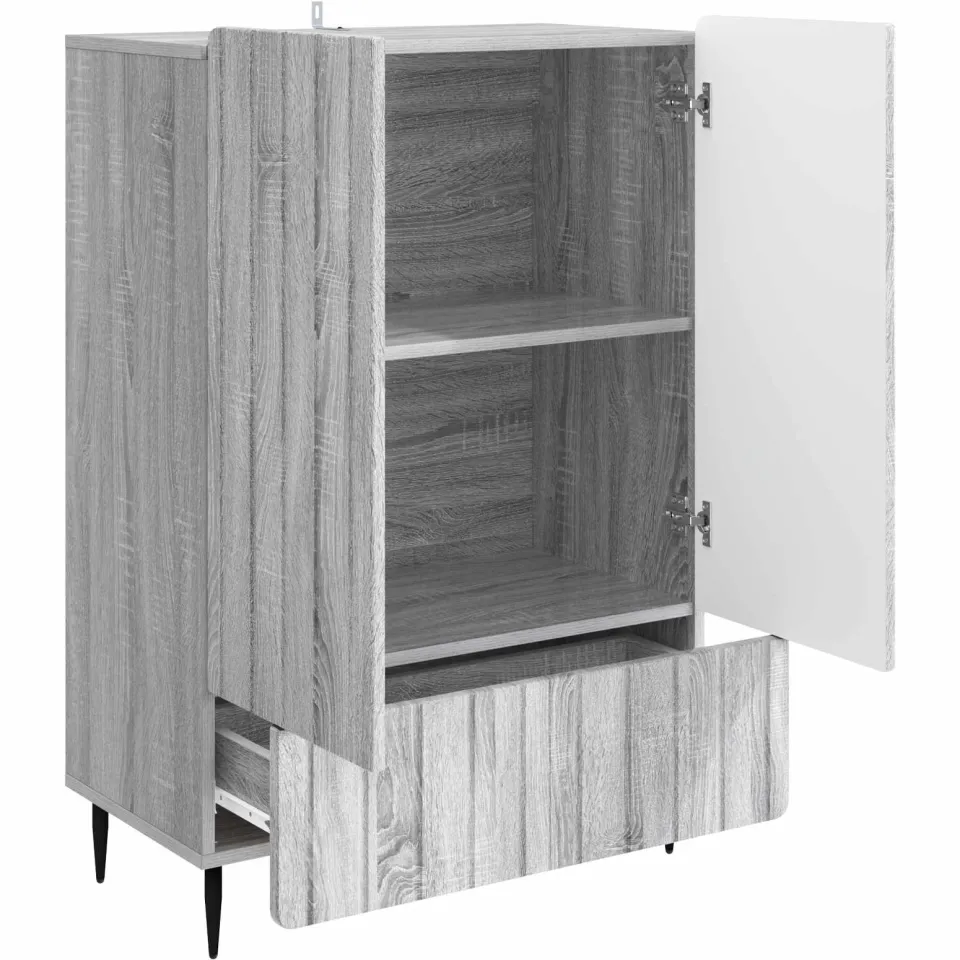 vidaXL Dressoir Grijs sonoma 66 x 34,5 x 97 cm Bewerkt hout, foto 4