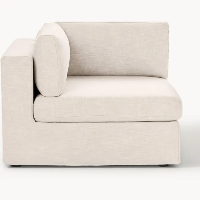 Westwing Collection Hoekmodule Russell met afneembare deksels Beige