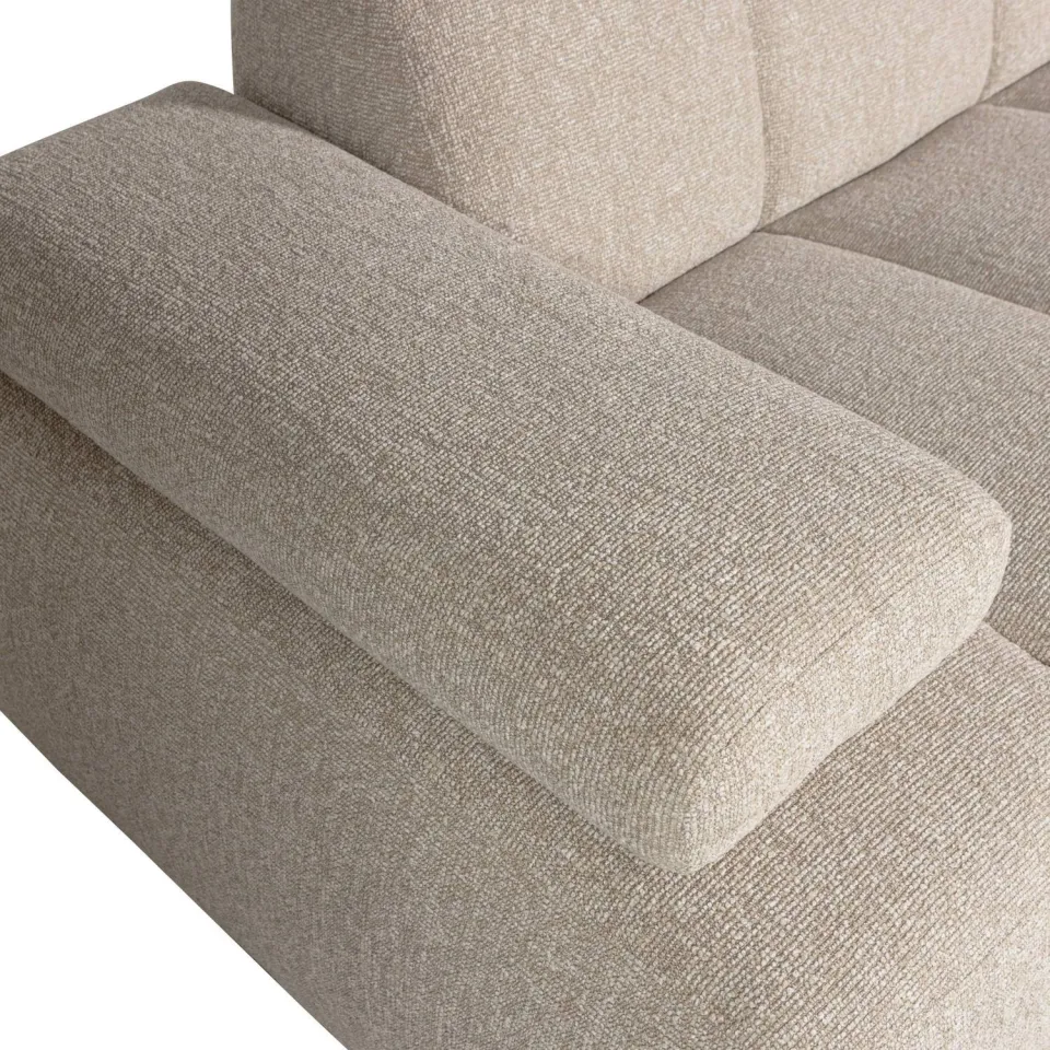 WOOOD Mojo Chaise Longue Bank Rechts - Wollig - Donkerzand, foto 5