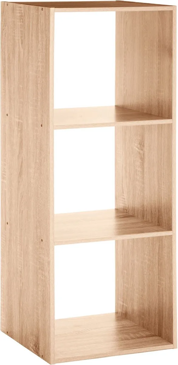 five simp Five Simply Living - Boekenkast - 3 Vakken - Naturel - 34.4 x 32 x 100.5 cm