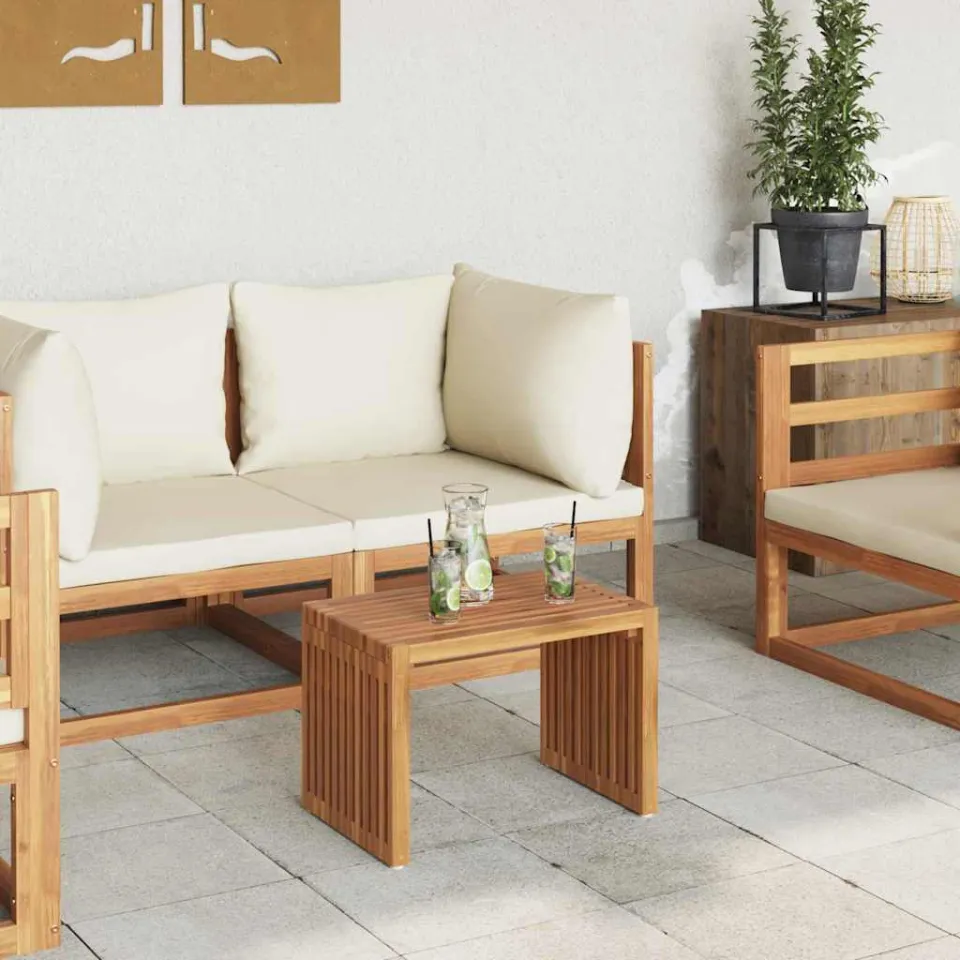 vidaXL Tuin Bijzettafel Bruin 50 x 32,5 x 35 cm Massief Teakhout, foto 4