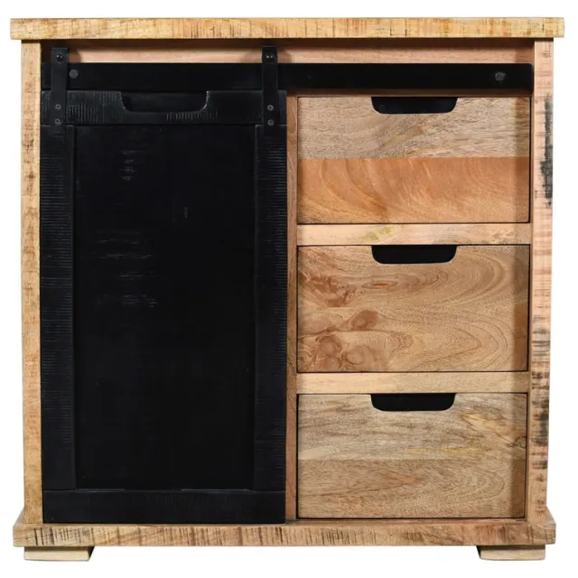 Mangohouten dressoir Amel met lades en schuifdeur