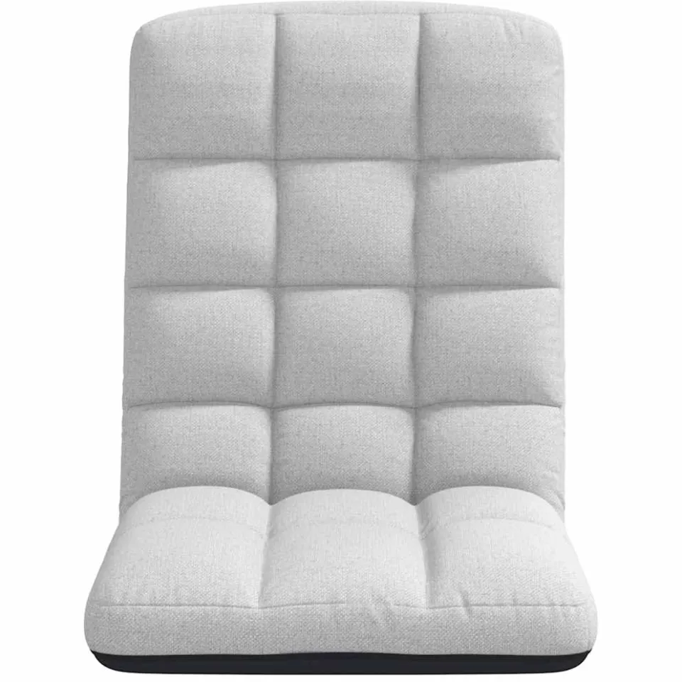 vidaXL Opvouwbare vloerstoel 71x51x62 cm stof wolkengrijs grijs, foto 4