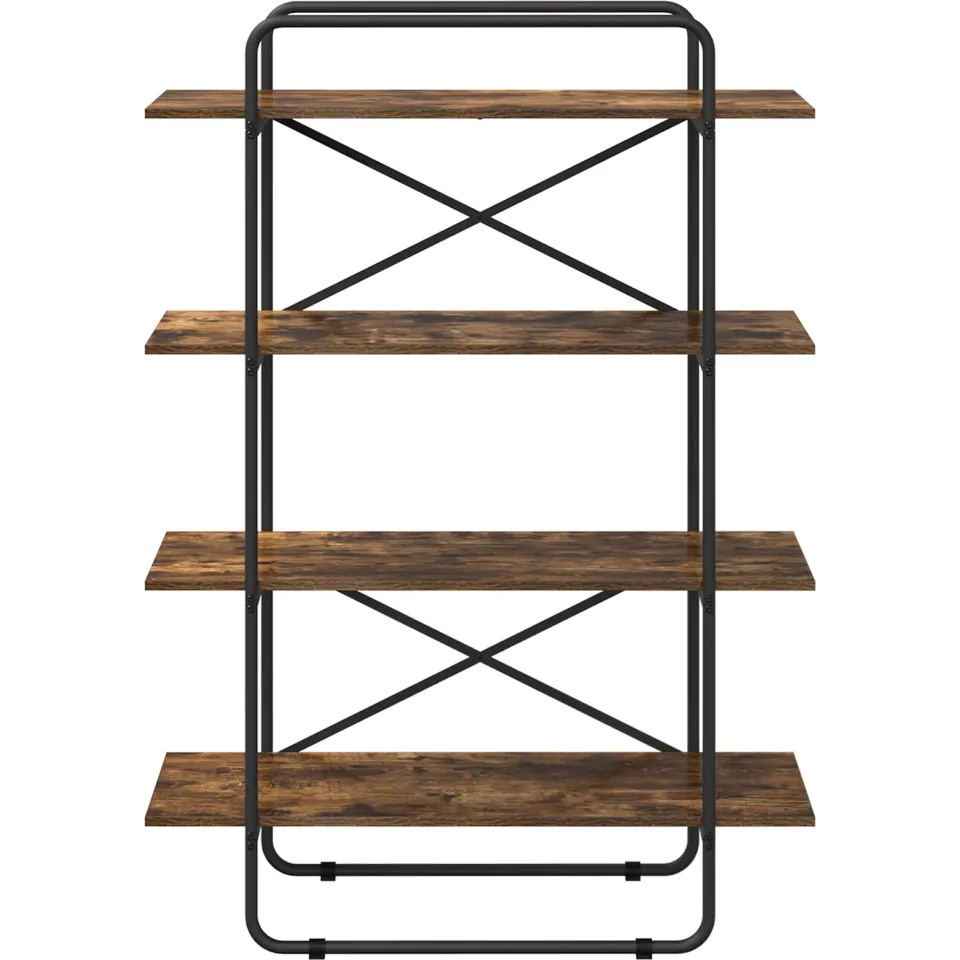 vidaXL Boekenrek 4-laags 100 x 35 x 140 cm PB Gerookt eiken Bruin