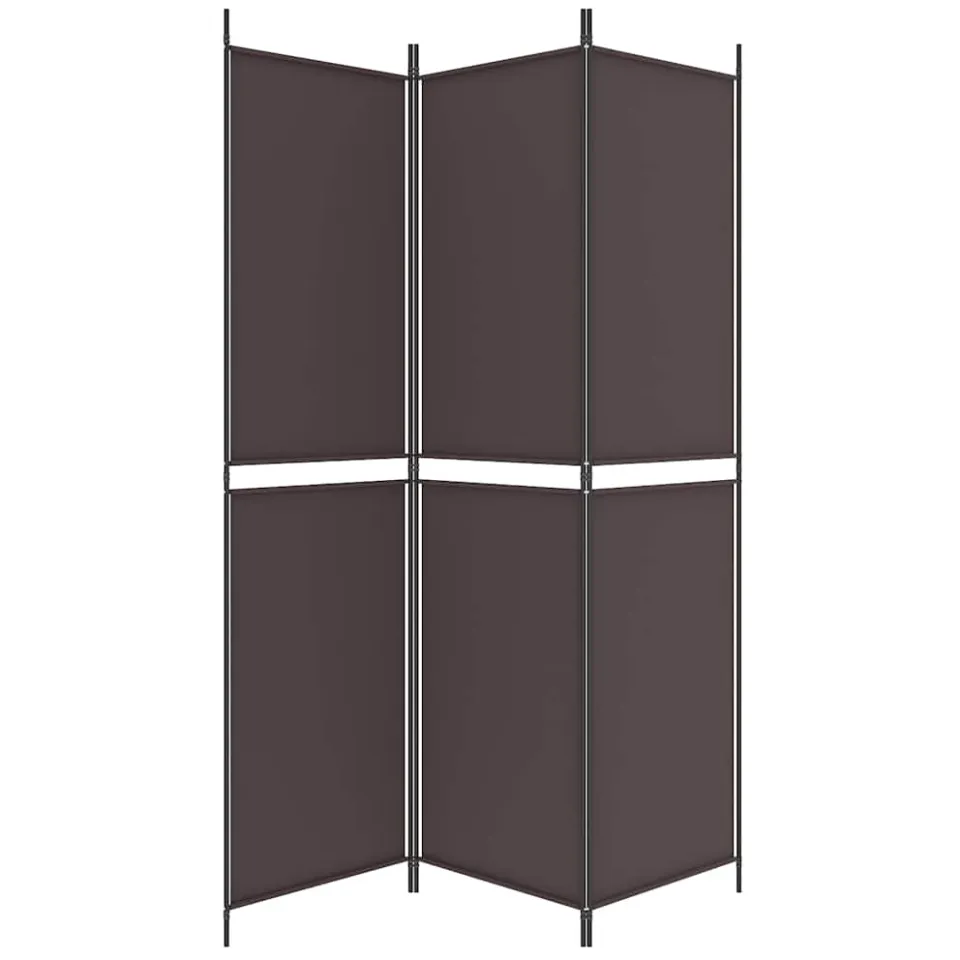 vidaXL Kamerscherm met 3 panelen 150x200 cm stof bruin, foto 4
