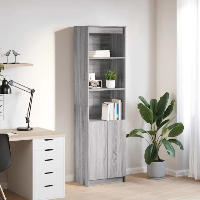 vidaXL Highboard 50x35x180 cm spaanplaat grijs Sonoma