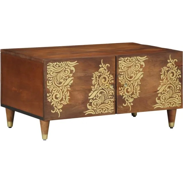 vidaXL Salontafel Honingbruin 80 x 50 x 40 cm Massief Mango Hout bruin