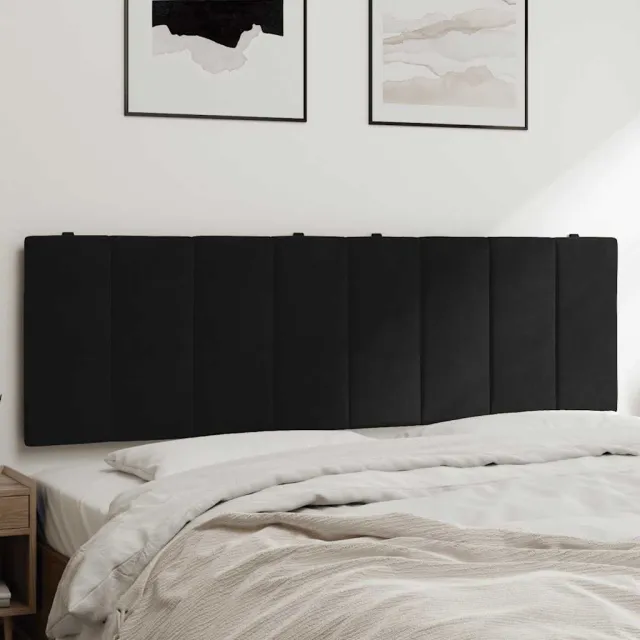 vidaXL Hoofdbordkussen "Hanko" 160 cm fluweel zwart