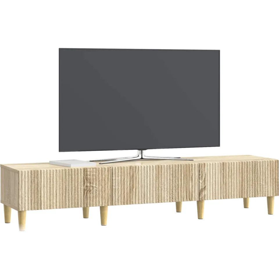 vidaXL TV-kast met lade Sonoma Eiken 147 x 34,5 x 30 cm Bewerkt hout Bruin