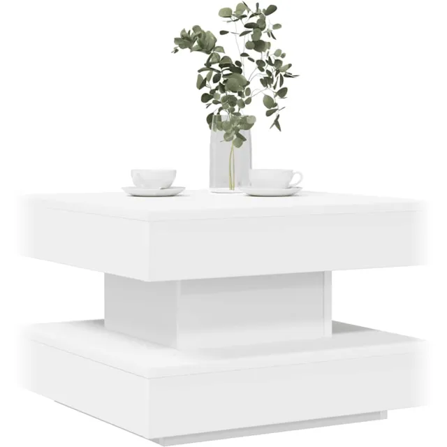 vidaXL Salontafel 360 graden draaibaar 50x50x34,5 cm wit